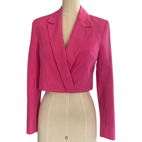 Zara Jackets & Blazers - Zara Cropped Blazer Pink